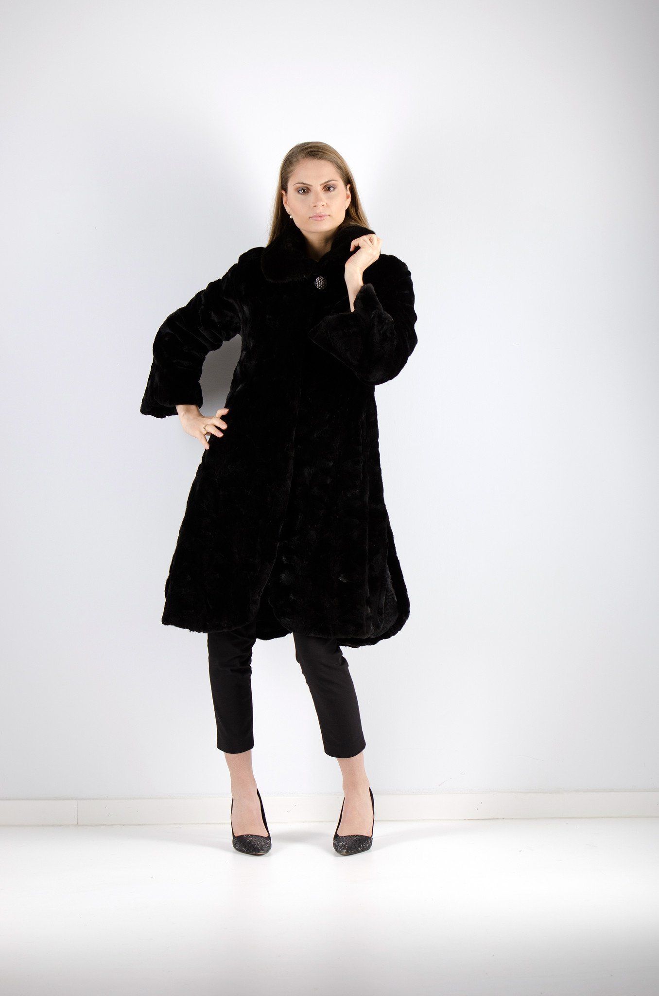 Sheared mink hot sale reversible coat