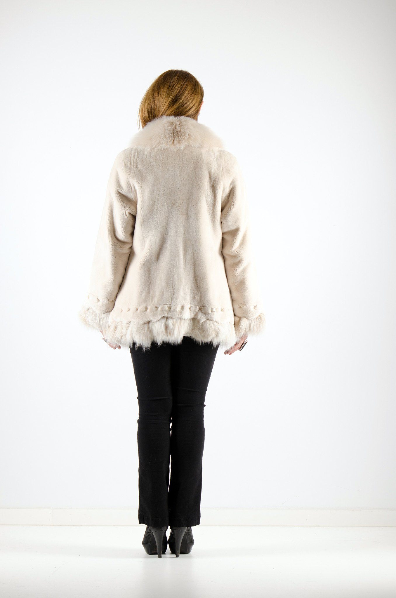 Cream fuzzy shop jacket