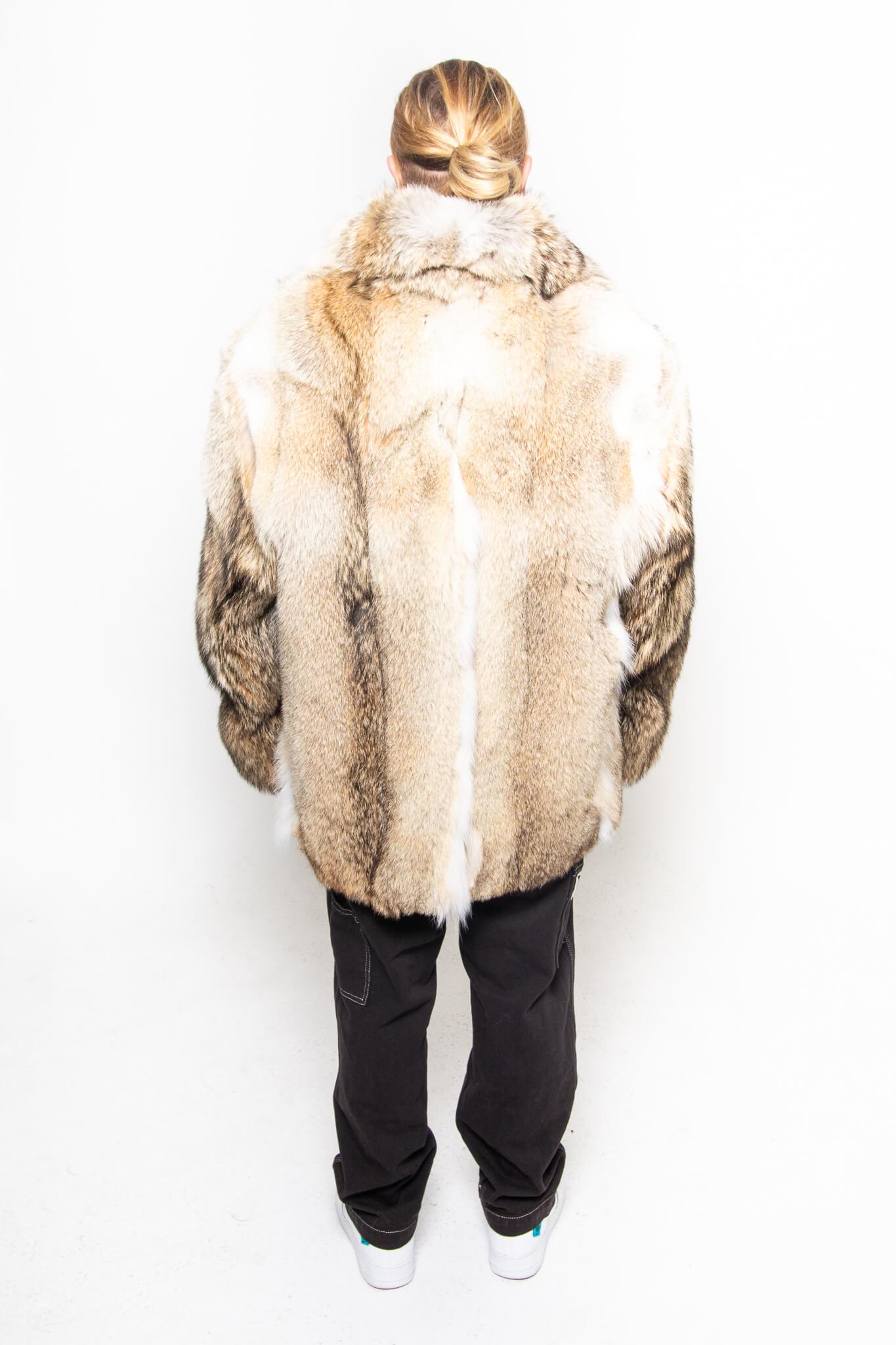 Mens coyote best sale fur coat