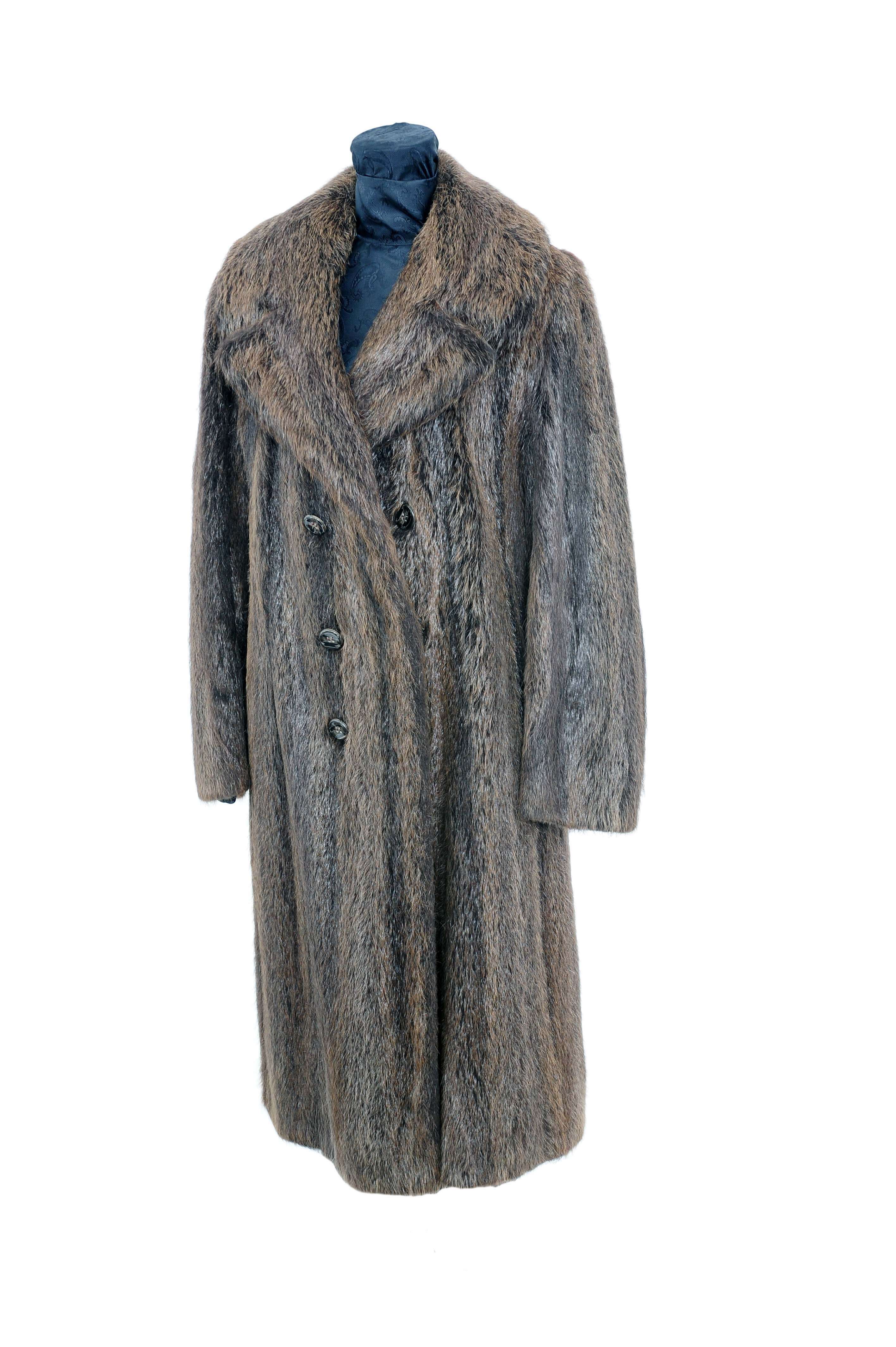 Nutria fur hot sale coat mens